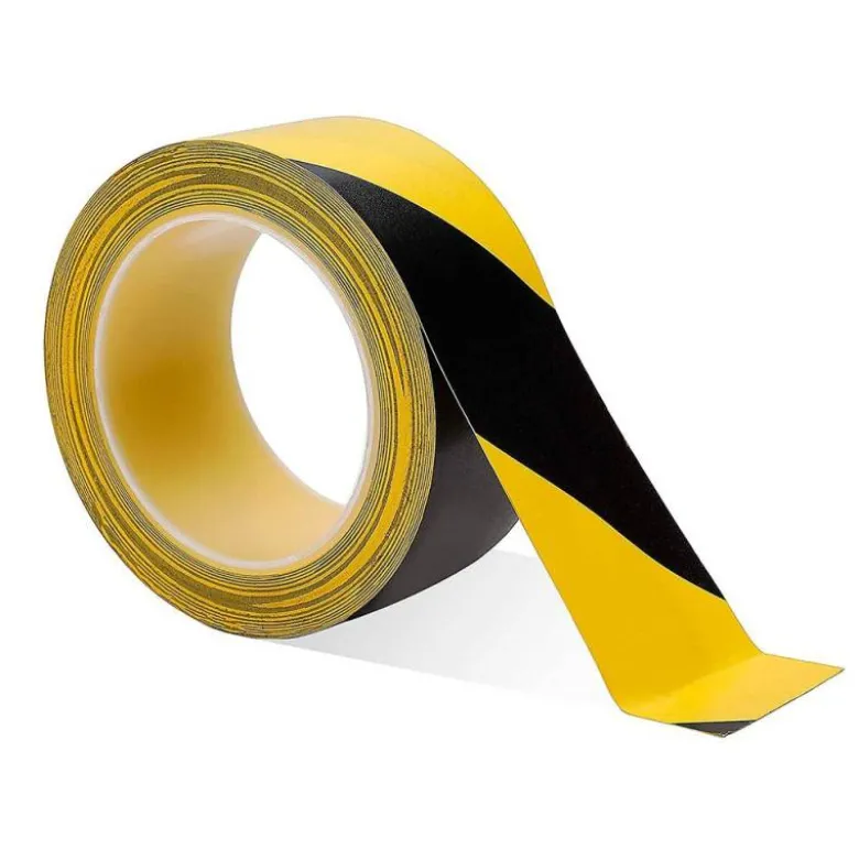 CINTA ADHESIVA TESA DE SEGURIDAD AMARILLA Y NEGRA POLIPROPILENO 66 MT X 50 MM