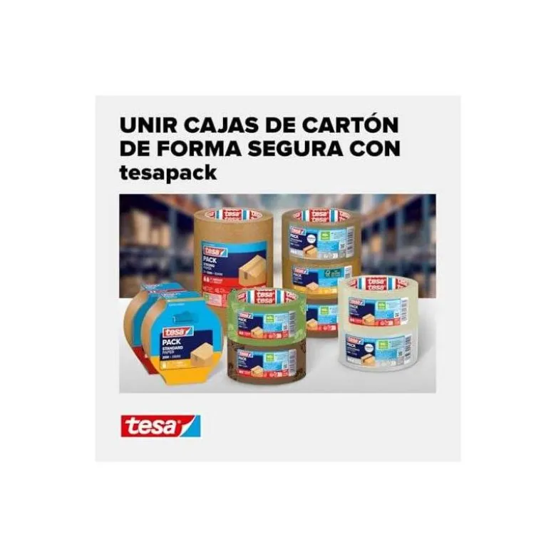 CINTA ADHESIVA TESA ECO PAPEL COLOR KRAFT 50 MT X 50 MM PARA EMBALAJE