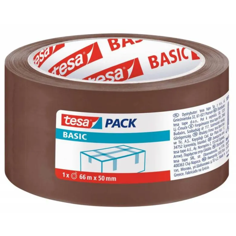Cinta adhesiva Tesa marron Basic 66 m x 50 mm