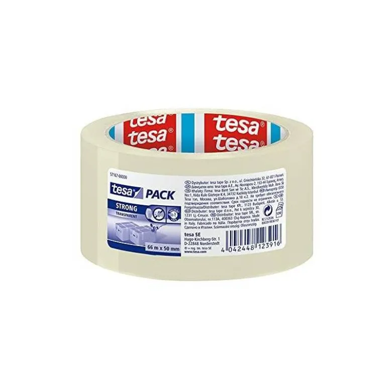 Cinta adhesiva Tesa transparente strong 66 m x 50 mm