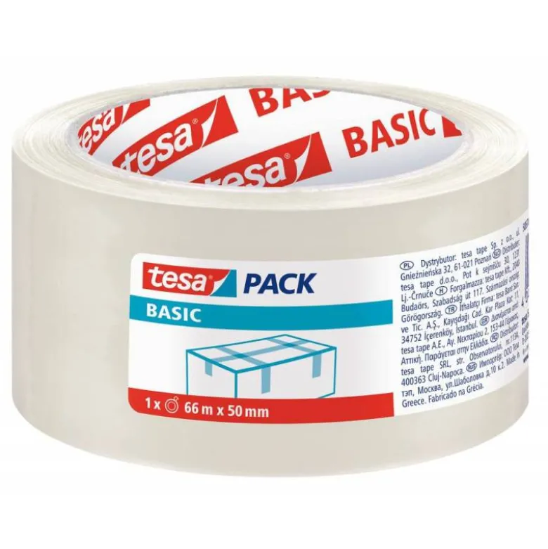 Cinta adhesiva Tesa TRANSPARENTE Basic 66 m x 50 mm