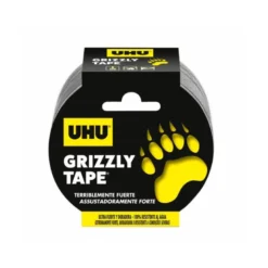 CINTA ADHESIVA UHU AMERICANA GRIZZLY TAPE ULTRAFUERTE COLOR PLATA 10 MT X 48 MM