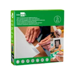 CINTA DE CIERRE ADHESIVA LIDERPAPEL VELCRO BLANCO 20MM X 25M