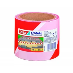 Cinta de señalización marca Tesa 100 m x 80 mm
