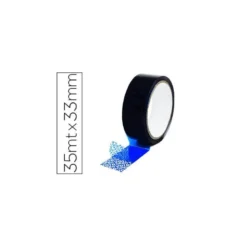 Cinta marca Q-Connect adhesiva de Seguridad Azul 35 metros x 33 mm