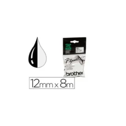 Cintas Brother MK-231 12mm (ancho) x 8m (largo) negro/blanco