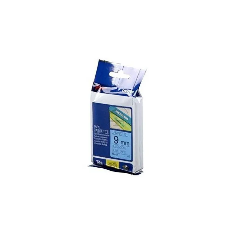 Cintas Brother TZE-521 9mm (ancho) x 8m (largo) laminada azul/negro