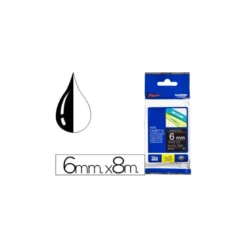 Cintas Brother TZE-315 6mm (ancho) x 8m (largo) laminada negro/blanco