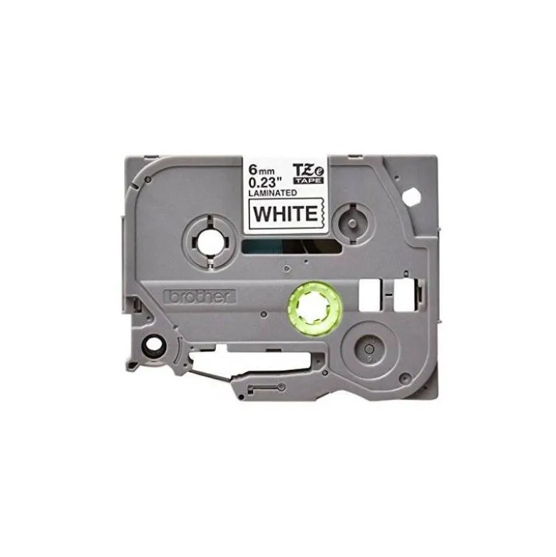 Cintas Brother TZE-211 6mm (ancho) x 8m (largo) laminada blanco/negro