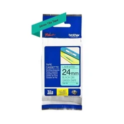 Cintas Brother TZE-751 24mm (ancho) x 8m (largo) laminada verde/Negro
