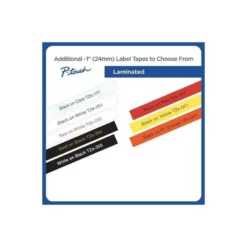Cintas Brother TZE-S251 24mm (ancho) x 8m (largo) laminada Blanco/negro