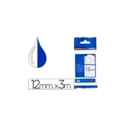 Cintas Brother TZ-FA3 12mm (ancho) x 3m (largo) textil azul/blanco