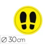 CIRCULO DE SEÑALIZACION ADHESIVO APLI PARA SUELO PVC 100 MC PIES COLOR AMARILLO/NEGRO DIAMETRO 30 CM