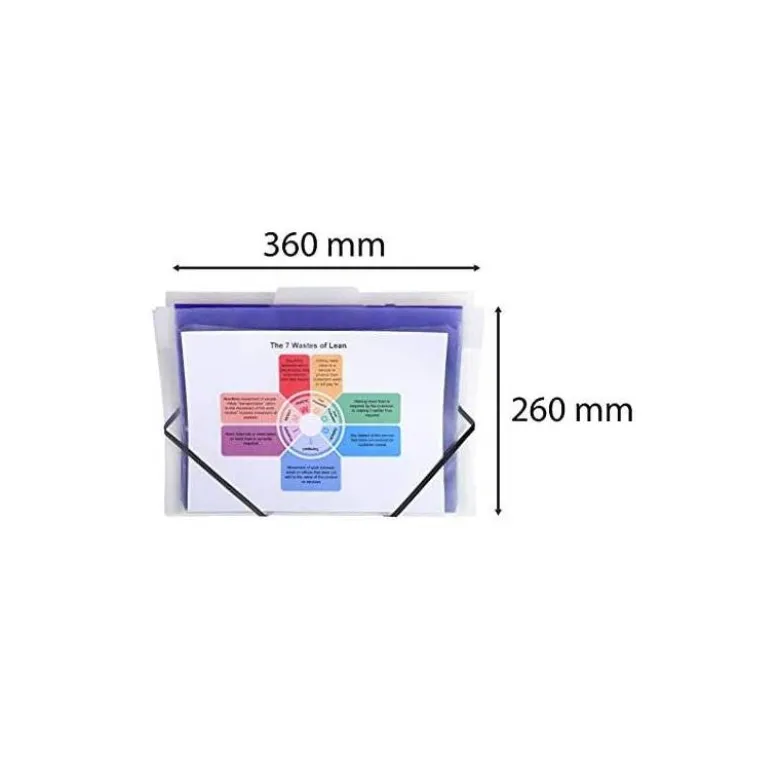 CLASIFICADOR DE PARED EXACOMPTA POLIPROPILENO CRISTAL 6 COMPARTIMENTOS