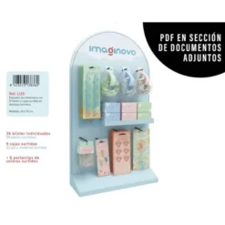 CLIPS IMAGINOVO EXPOSITOR DE SOBREMESA CON 51 BLISTER Y CAJAS SURTIDAS EN DISTINTOS FORMATOS 450X780 MM