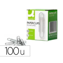 Clips niquelados Nº 2 marca Q-Connect 32 mm