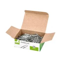 CLIPS NIQUELADOS Q-CONNECT N 3 PICOS 43 MM PUNTA CAJA DE 100 UNIDADES