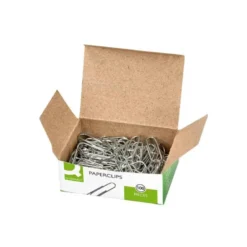 CLIPS ZINC Q-CONNECT N 4 LABIADOS 50 MM CAJA DE 100 UNIDADES