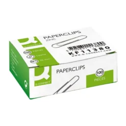 CLIPS ZINC Q-CONNECT N 1 LABIADOS 20 MM CAJA DE 100 UNIDADES