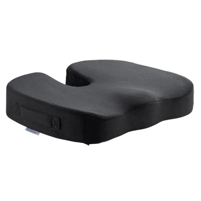 COJIN DE ASIENTO Q-CONNECT DE ESPUMA VISCOELASTICA COLOR NEGRO 460X370X75 MM