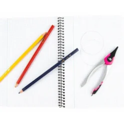 Compas escolar Liderpapel con adaptador universal con minas. Colores surtidos