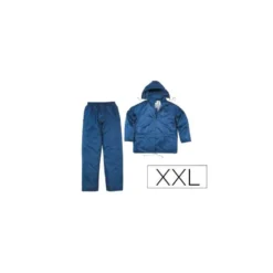 CONJUNTO DE LLUVIA DELTAPLUS 400 POLIESTER/PVC AZUL MARINO TALLA XXL