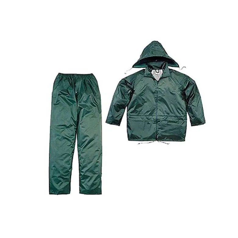 CONJUNTO DE LLUVIA DELTAPLUS 400 POLIESTER/PVC VERDE TALLA XL