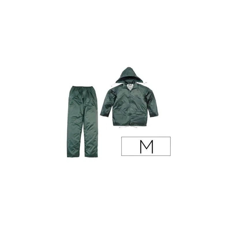CONJUNTO DE LLUVIA DELTAPLUS 400 POLIESTER/PVC VERDE TALLA M