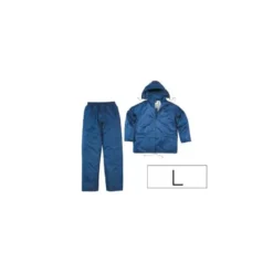 CONJUNTO DE LLUVIA DELTAPLUS 400 POLIESTER/PVC AZUL MARINO TALLA L
