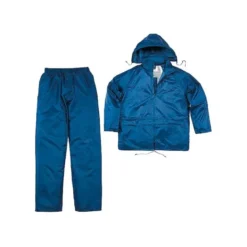 CONJUNTO DE LLUVIA DELTAPLUS 400 POLIESTER/PVC AZUL MARINO TALLA L