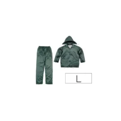 CONJUNTO DE LLUVIA DELTAPLUS 400 POLIESTER/PVC VERDE TALLA L