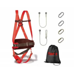 CONJUNTO TRABAJO EN ALTURAS FARU ARNES P50F + CUERDA C170 + 2 MOSQUETONES VIROLA + CUERDA REGULABLE C169 + 2