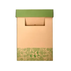 CONTENEDOR PAPELERA RECICLAJE LIDERPAPEL ECOUSE CARTON 100% RECICLADO Y RECICLABLE 70 LITROS 450X350X650 MM
