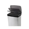 CONTENEDOR PLASTICO CEP ELITE CON TAPA Y PEDAL DOS COMPARTIMENTOS 50 L COLOR PLATA 390X288X654 MM