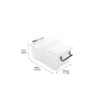 CONTENEDOR PLASTICO CEP 12 LITROS 405X295X183 MM TRANSPARENTE CON TAPA Y CIERRE HERMETICO