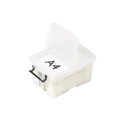 CONTENEDOR PLASTICO CEP 12 LITROS 405X295X183 MM TRANSPARENTE CON TAPA Y CIERRE HERMETICO