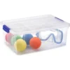 CONTENEDOR PLASTICO PLASTICFORTE 9 LITROS N 29 TRANSPARENTE CON TAPA 260X370X140 MM