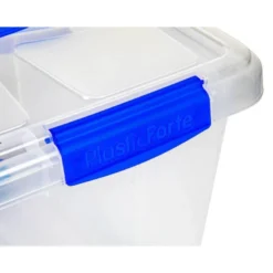 CONTENEDOR PLASTICO PLASTICFORTE N 7 TRANSPARENTE CON TAPA 61L 73X41X32 CM