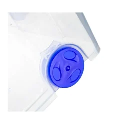CONTENEDOR PLASTICO PLASTICFORTE N 7 TRANSPARENTE CON TAPA 61L 73X41X32 CM