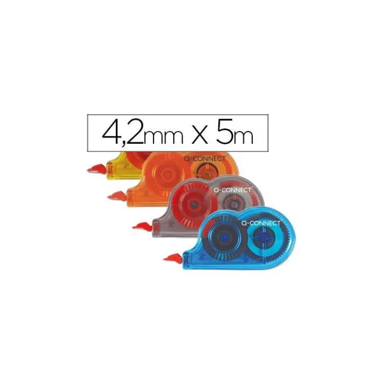 Corrector q-connect cinta mini blanco 4,2 mm x 5 m bombonera de 28 uds