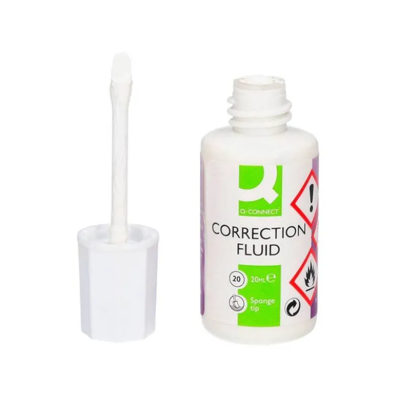CORRECTOR Q-CONNECT FRASCO 20ML APLICADOR ESPUMA