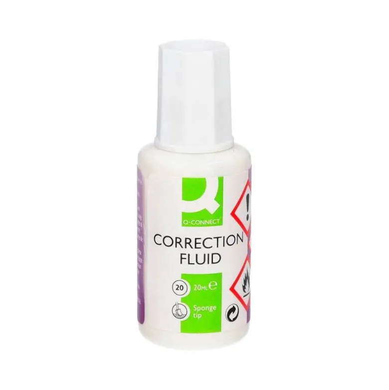 CORRECTOR Q-CONNECT FRASCO 20ML APLICADOR ESPUMA