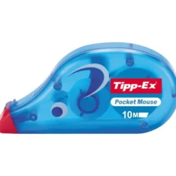 Corrector tipp-ex cinta tamaño mini pocket mouse. Medidas 4,2 mm x 10 m.