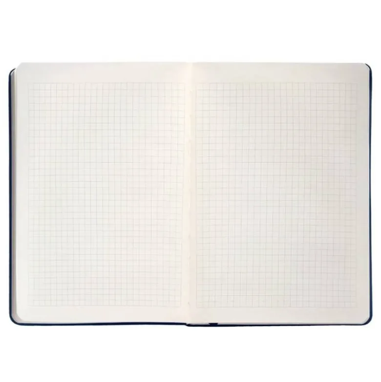 CUADERNO CON GOMILLA ANTARTIK NOTES TAPA DURA A5 HOJAS CUADRICULA AZUL MARINO 100 HOJAS 80 GR FSC