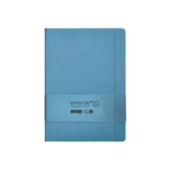 CUADERNO CON GOMILLA ANTARTIK NOTES TAPA DURA A4 HOJAS CUADRICULA AZUL CLARO 100 HOJAS 80 GR FSC