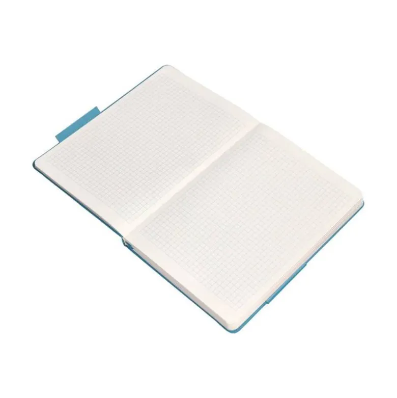 CUADERNO CON GOMILLA ANTARTIK NOTES TAPA DURA A4 HOJAS CUADRICULA AZUL CLARO 100 HOJAS 80 GR FSC