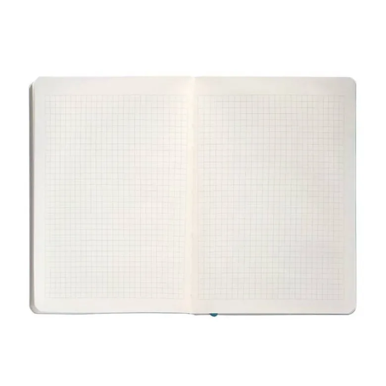 CUADERNO CON GOMILLA ANTARTIK NOTES TAPA BLANDA A5 HOJAS CUADRICULA AZUL CLARO 80 HOJAS 80 GR FSC