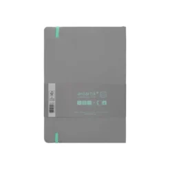 CUADERNO CON GOMILLA ANTARTIK NOTES TAPA BLANDA A5 HOJAS CUADRICULA GRIS Y TURQUESA 80 HOJAS 80 GR FSC