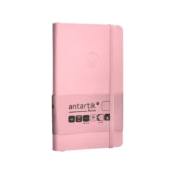 CUADERNO CON GOMILLA ANTARTIK NOTES TAPA BLANDA A6 HOJAS LISAS ROSA PASTEL 100 HOJAS 80 GR FSC