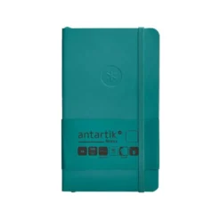 CUADERNO CON GOMILLA ANTARTIK NOTES TAPA BLANDA A6 HOJAS LISAS VERDE AGUAMARINA 100 HOJAS 80 GR FSC